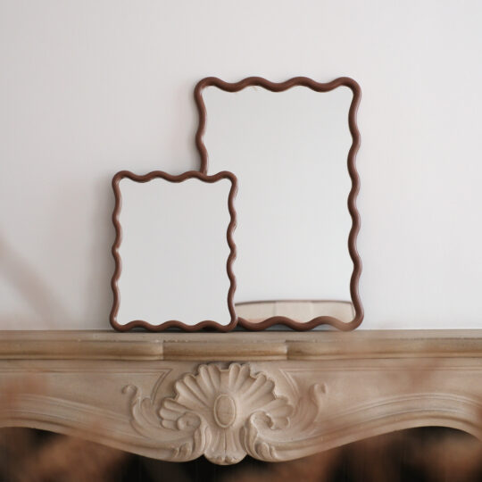 miroir mural ondulé