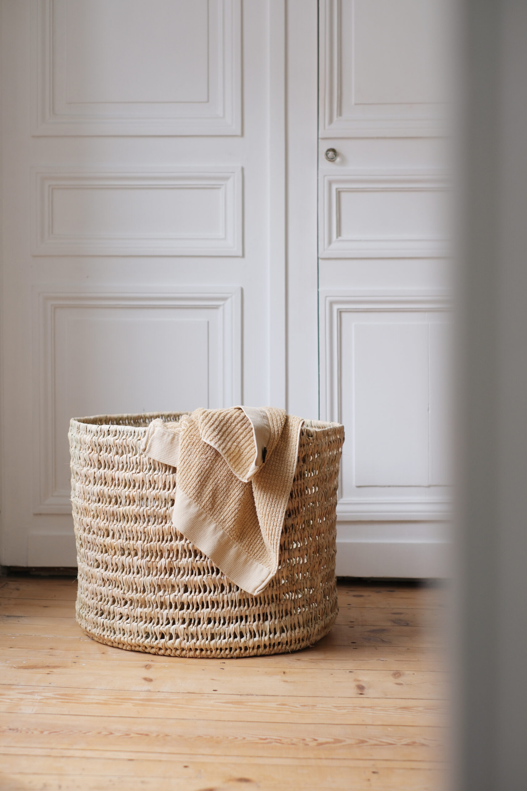 Grand panier en paille