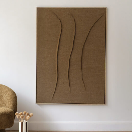 tableau décoratif en jute