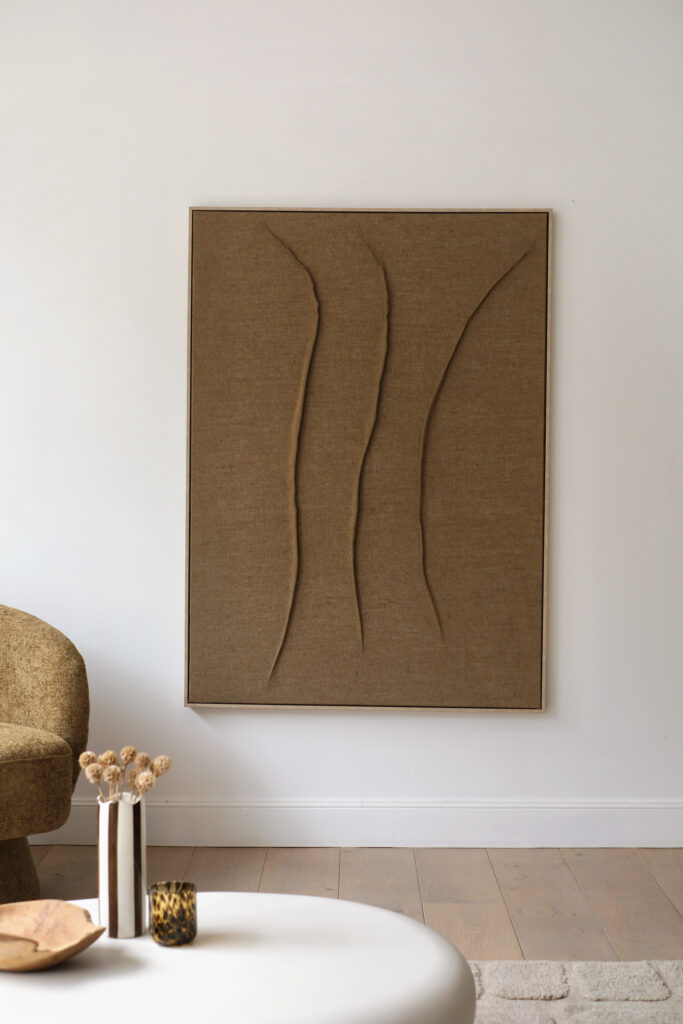 tableau décoratif en jute