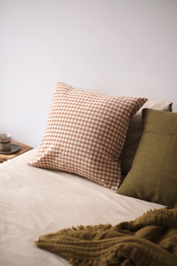 housse de coussin vichy