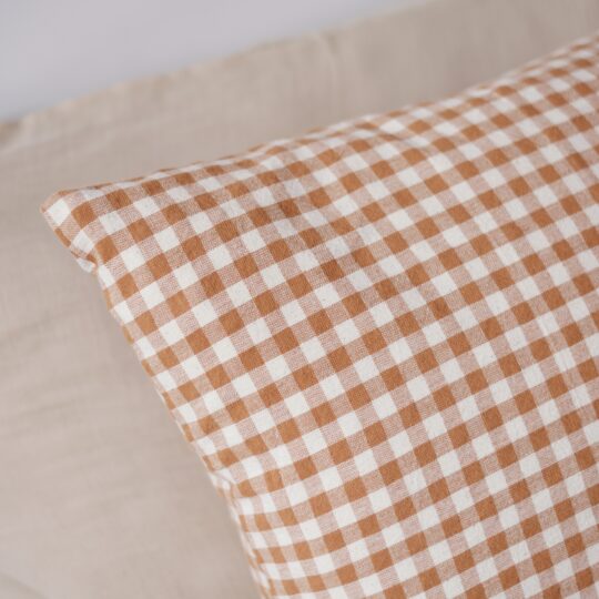 détail housse de coussin vichy