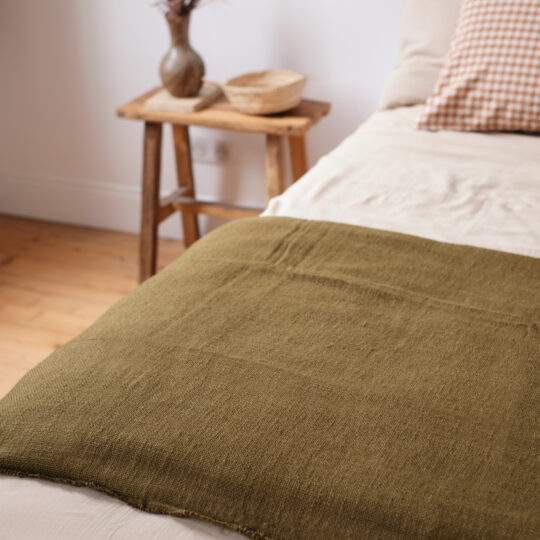 édredon vert olive