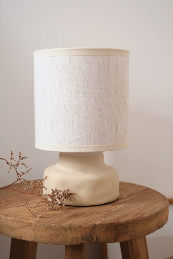 lampe de chevet céramique écru