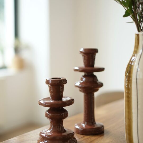 bougeoir aluminium émaillé