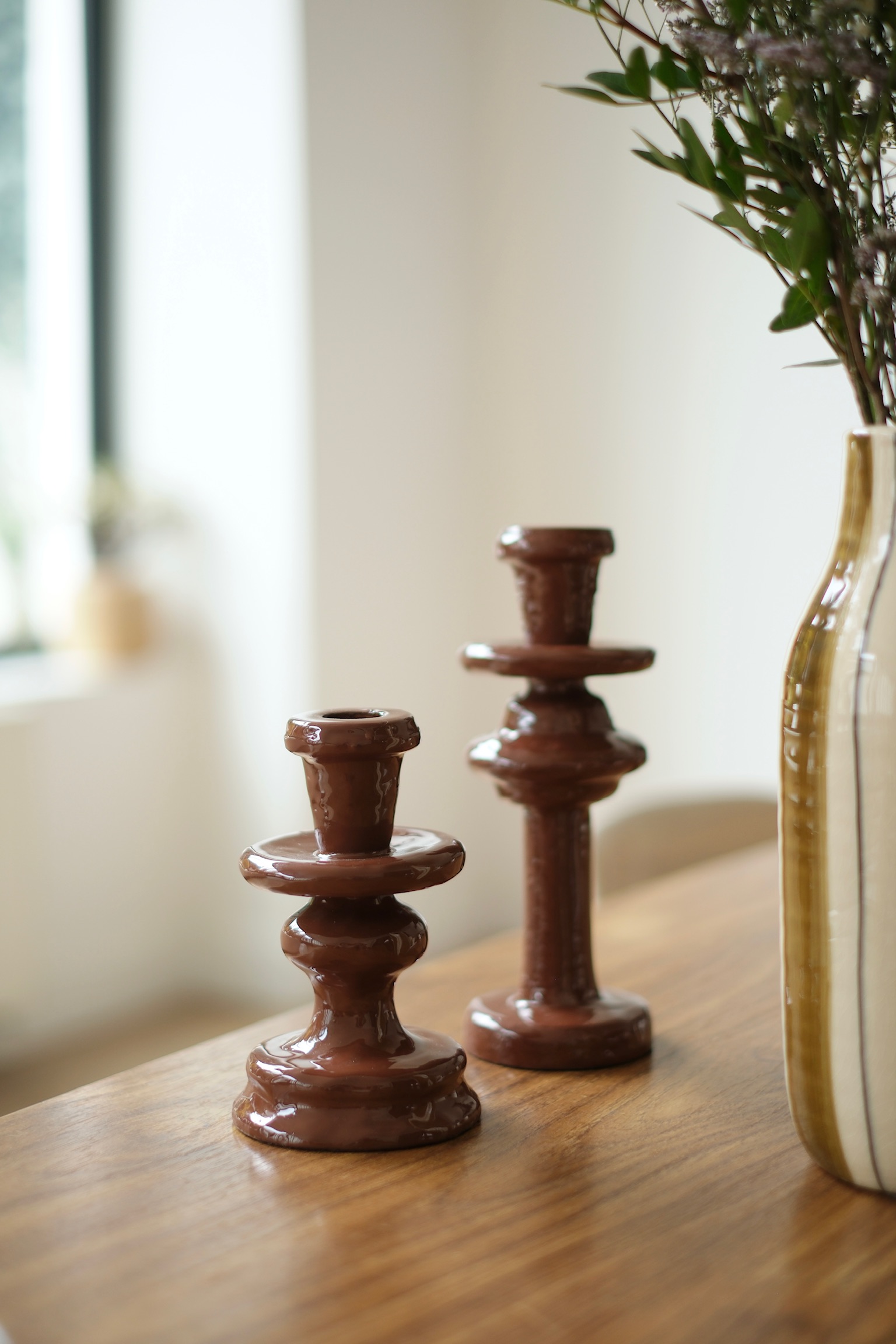 bougeoir aluminium émaillé