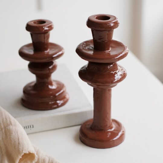 bougeoir aluminium émaillé