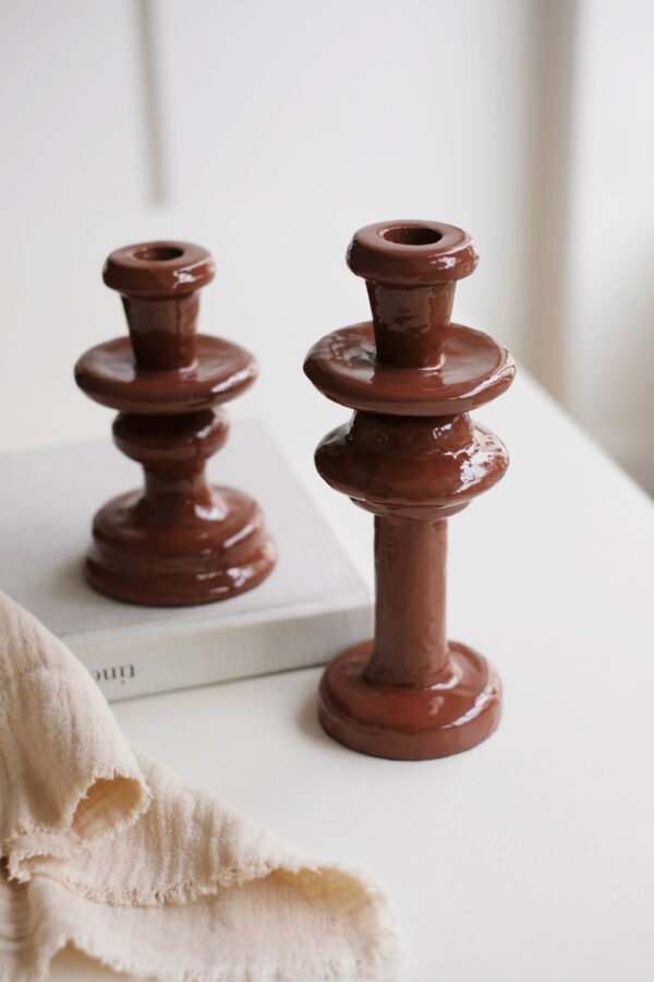 bougeoir aluminium émaillé