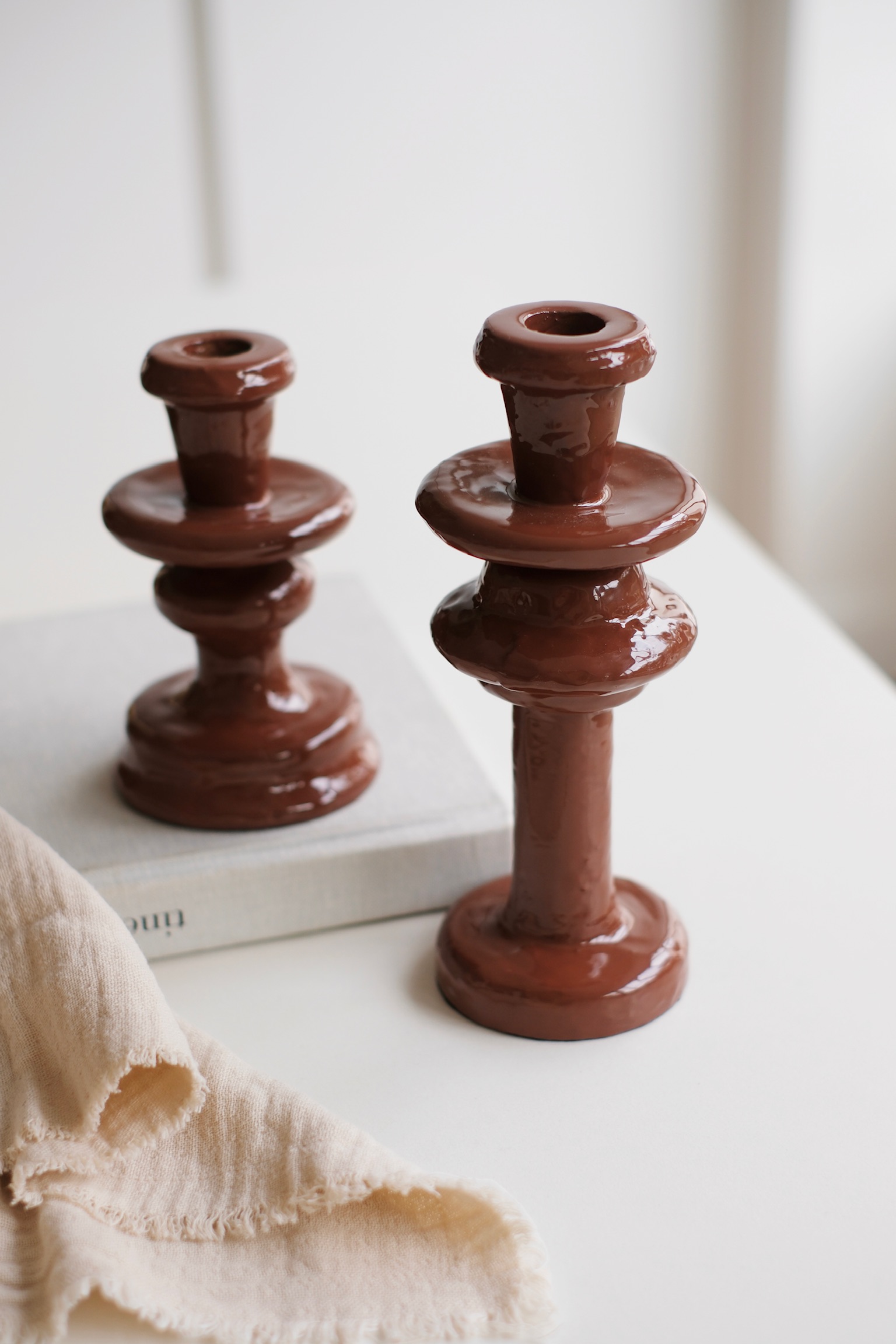 bougeoir aluminium émaillé