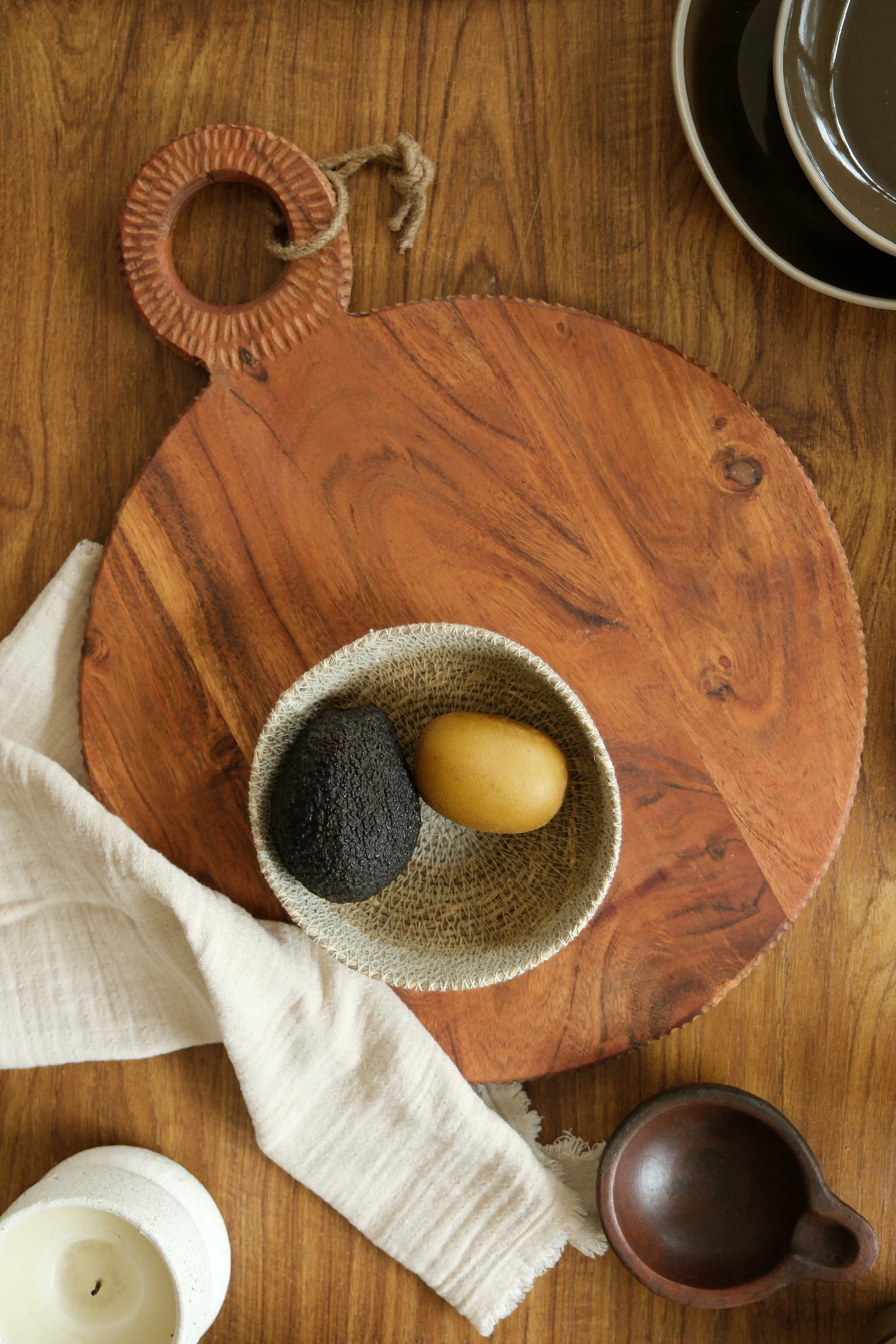 planche à découper ronde en bois