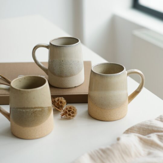 Lot de 3 mugs en grès