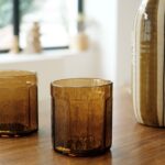 gobelet ambré côtelé