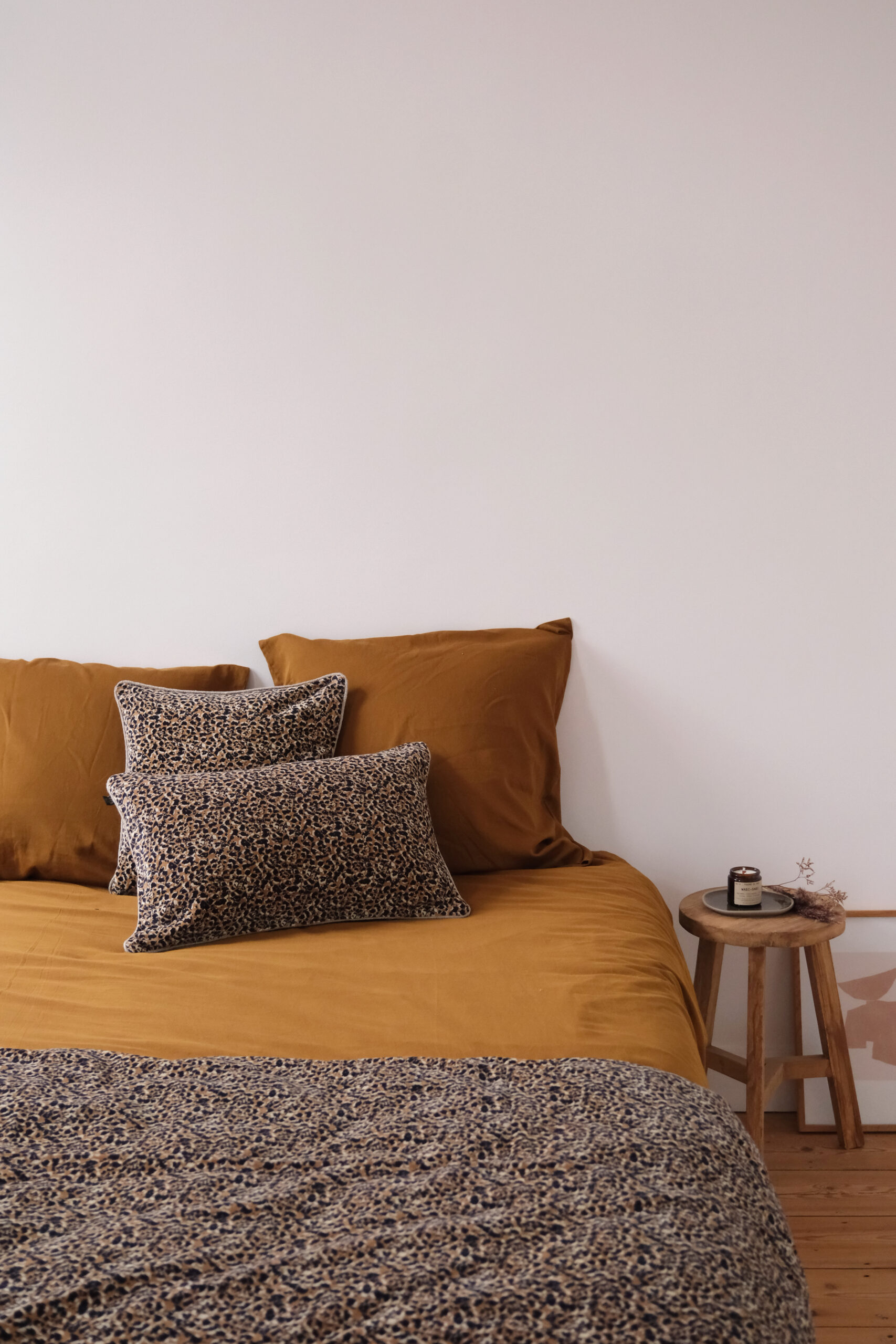 housse de coussin léopard gold