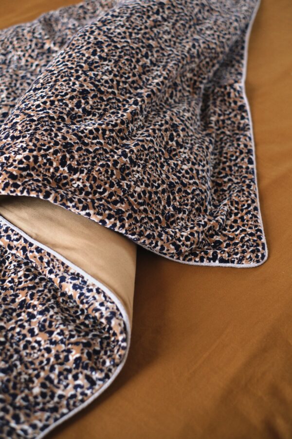 housse d'édredon léopard velours