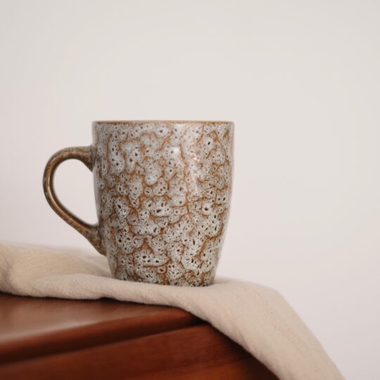 mug moucheté rustique
