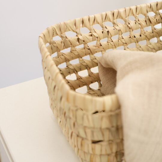 détail panier rangement paille