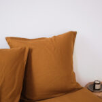 taie d'oreiller en gaze de coton caramel