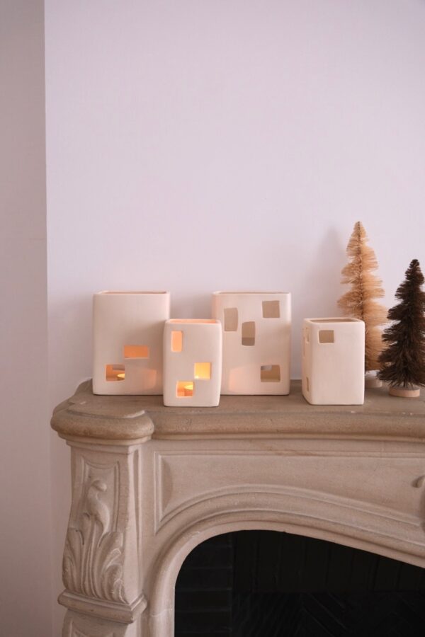 duo photophore porcelaine