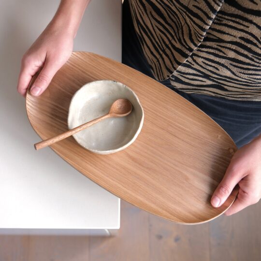 plateau ovale en bois