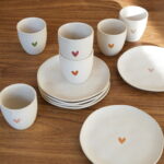 assiettes à dessert en porcelaine