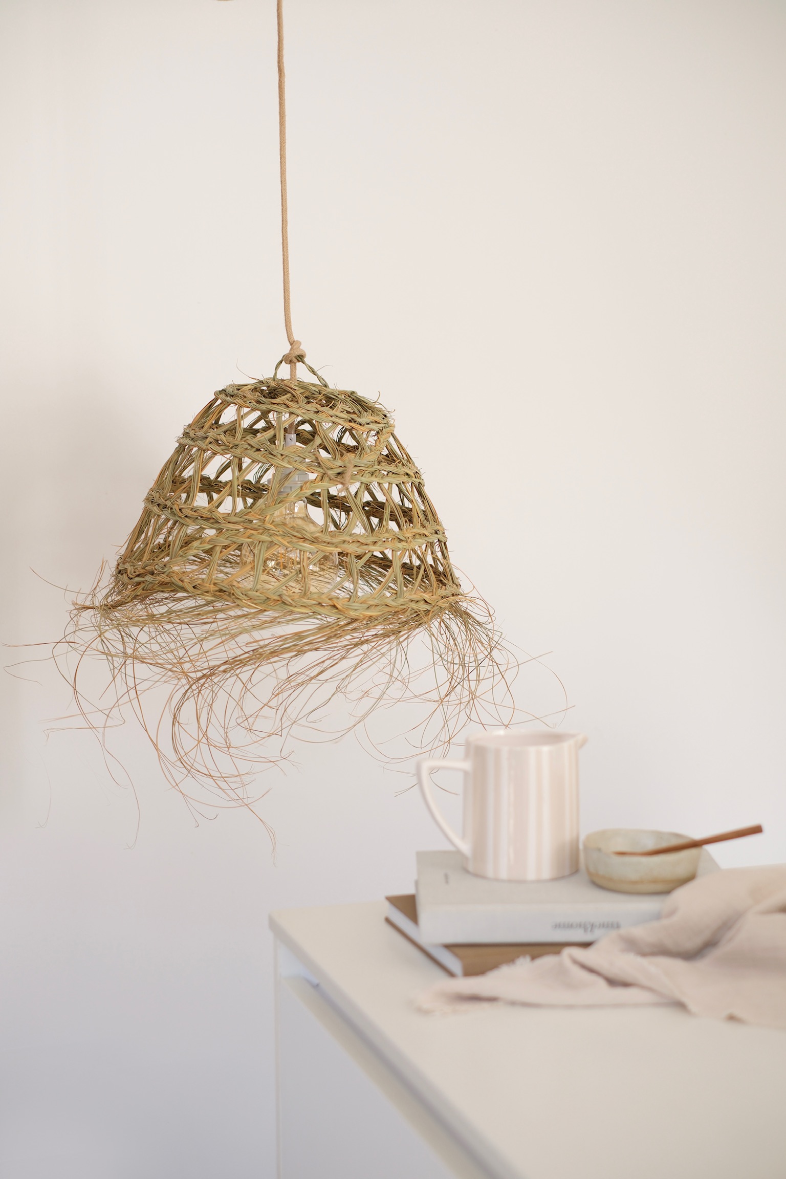 suspension bohème osier