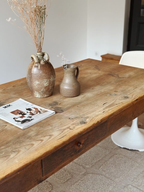 Processed with VSCO with c5 preset Table de ferme ancienne en bois massif