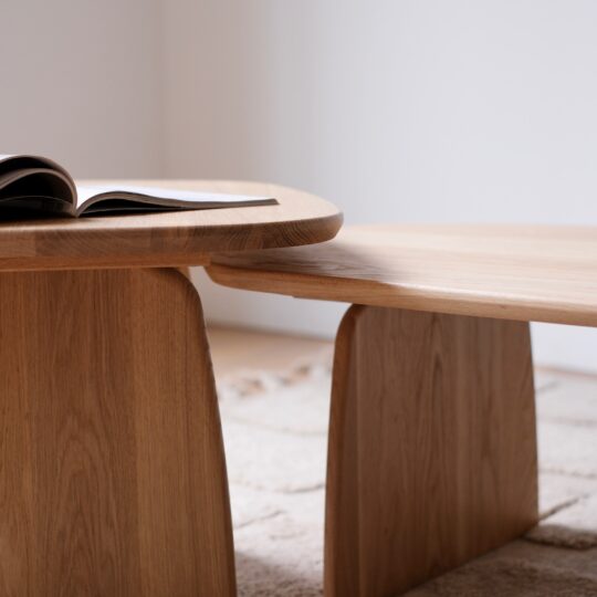 détail table basse chêne naturel