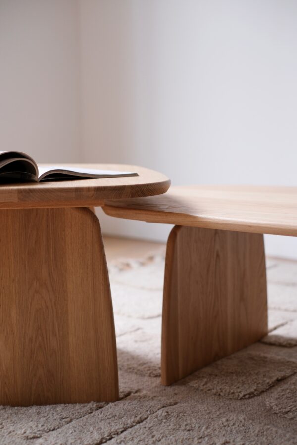 détail table basse chêne naturel