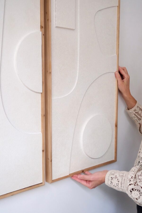 tableau abstrait relief