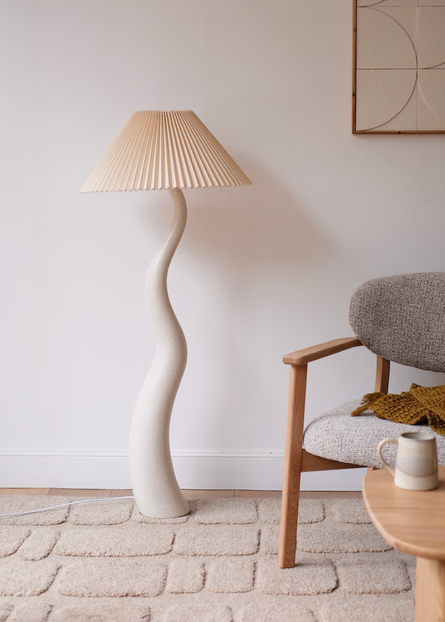 lampe organique ondulée