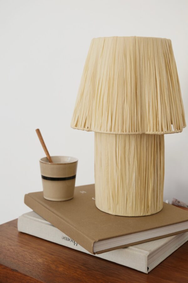 lampe à poser raphia