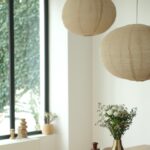 abat jour tissu boule japonaise