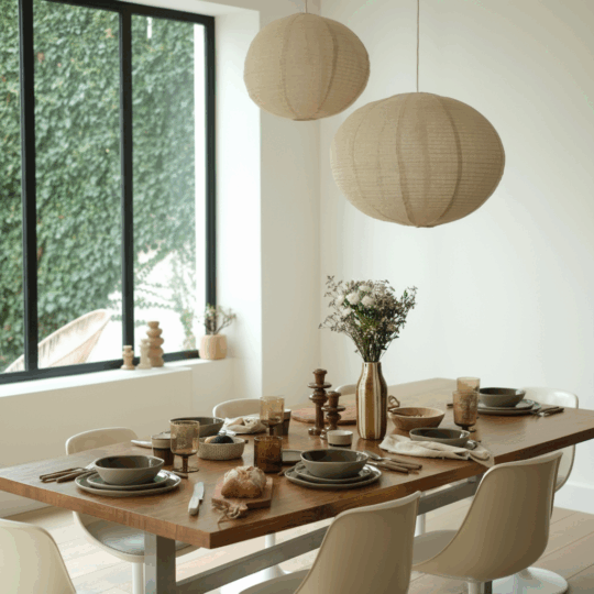 abat jour tissu boule japonaise