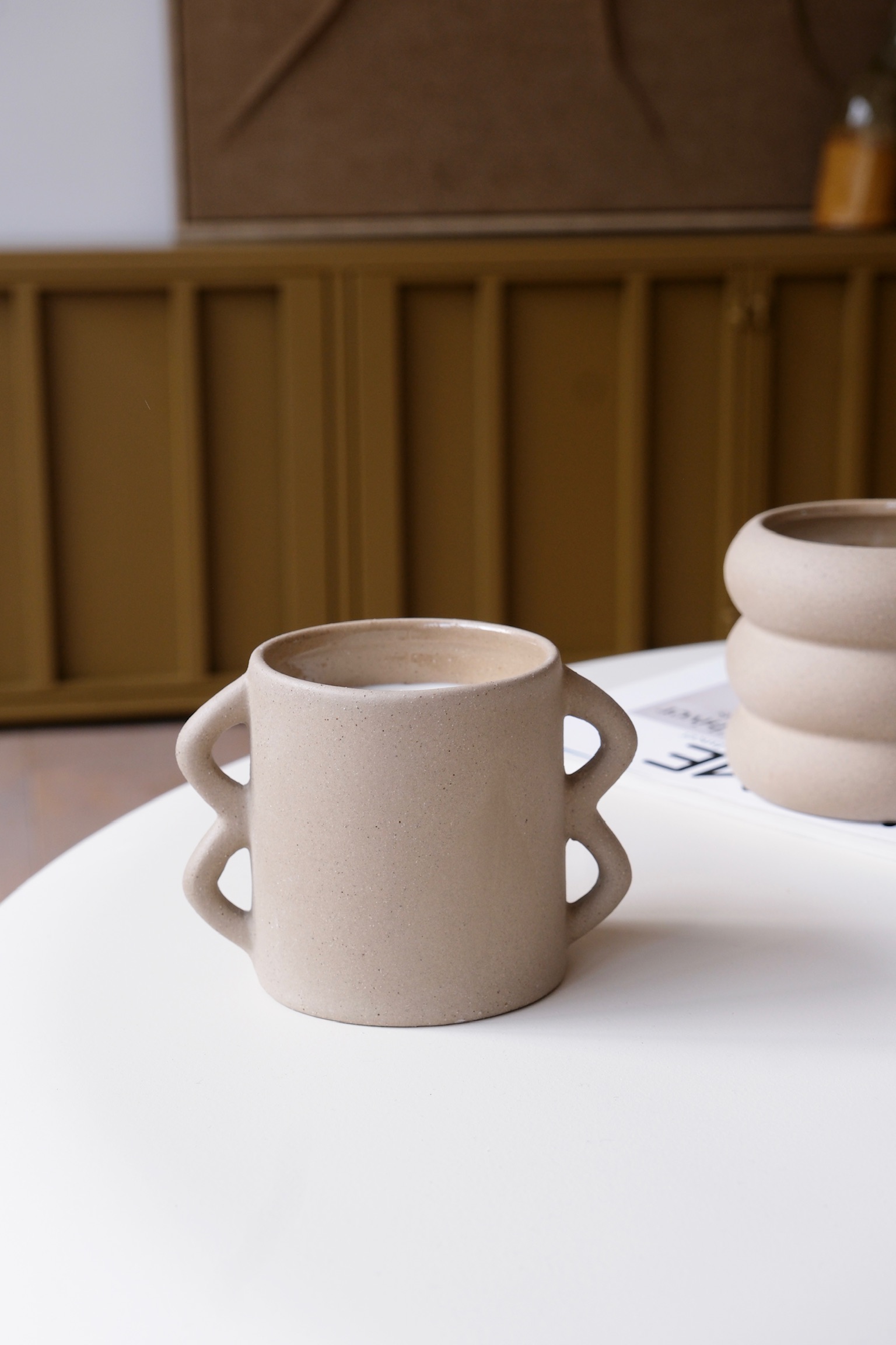 bougie parfumée gris