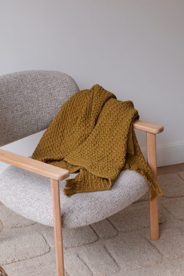 Plaid gaufré en coton - 2 couleurs