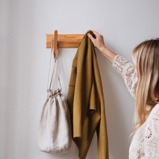 patère bois 2 crochets