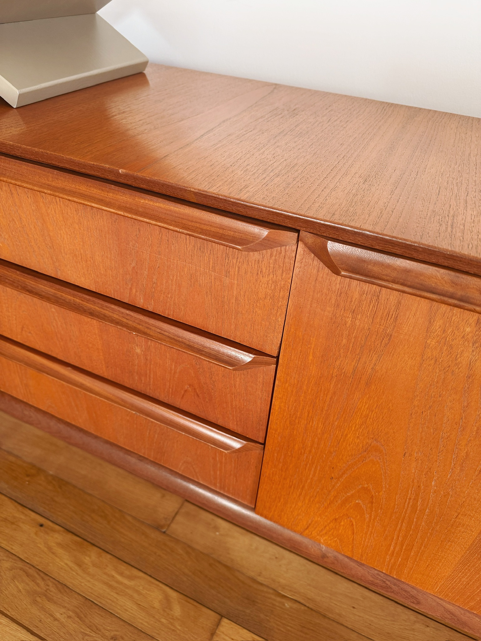 Enfilade vintage en teck Nathan – Image 10