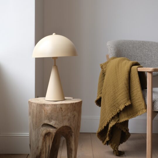 lampe champignon beige