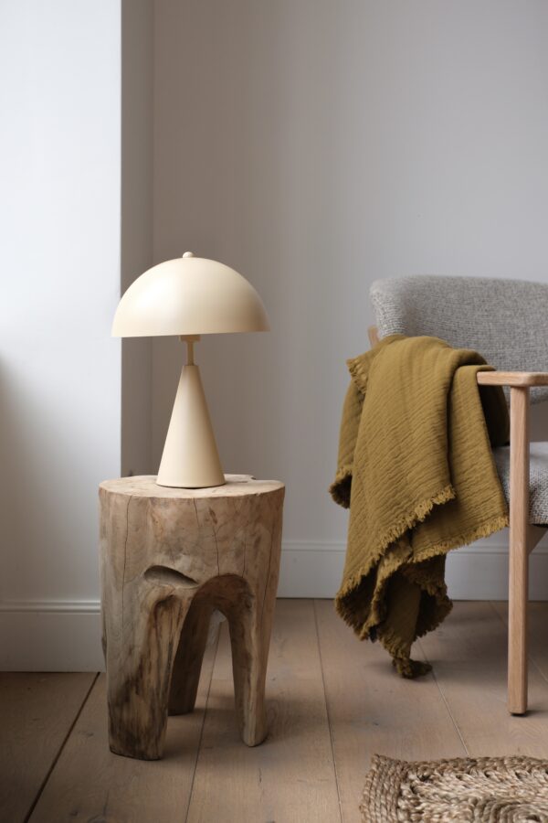 Lampe_1 lampe champignon beige