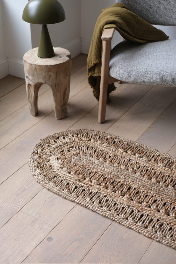 tapis jute ovale