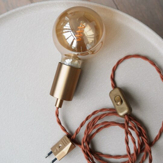 câble douille E27 marron