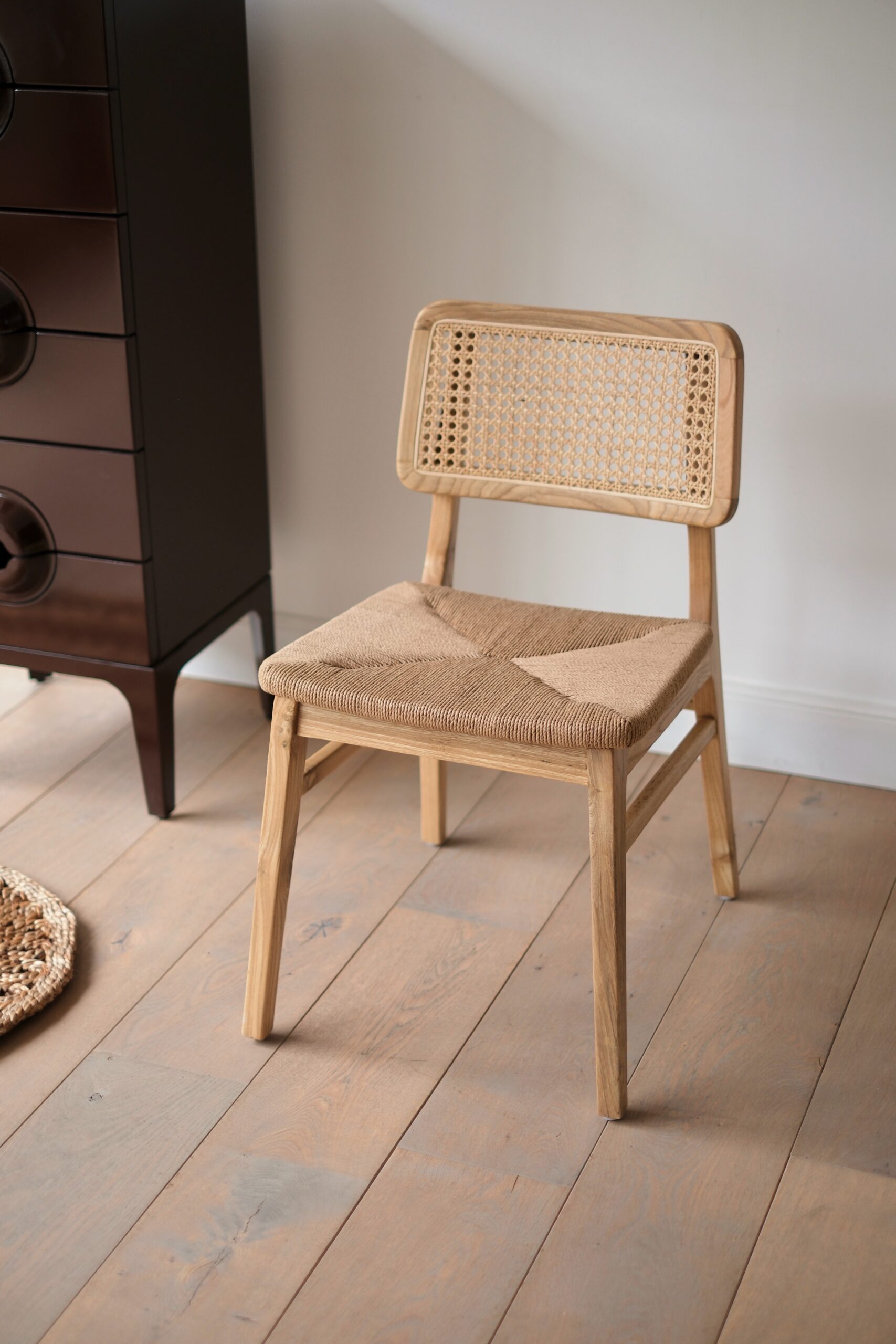 Chaise en Bois avec Cannage sans Accoudoir