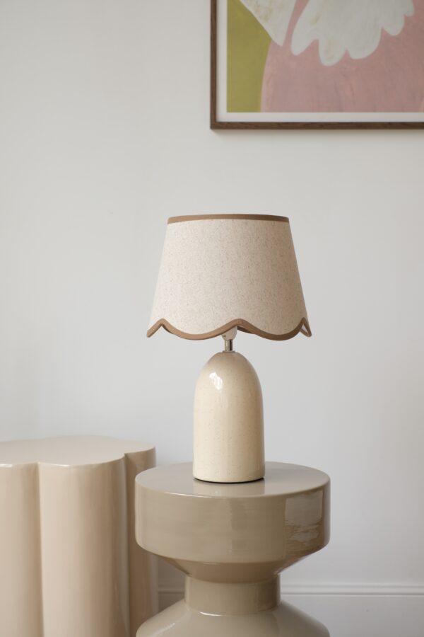 lampe à poser abat jour feston