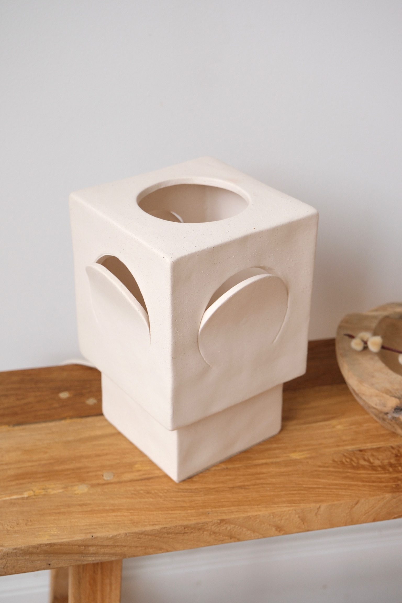 lampe à poser en céramique blanc Astra