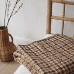 couvre-lit vichy marron