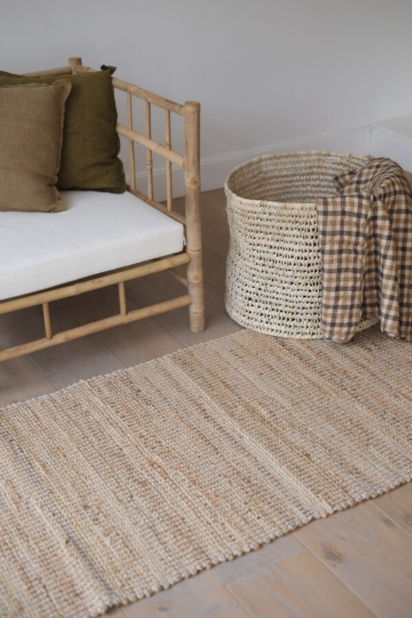 Tapis de couloir en jute et coton