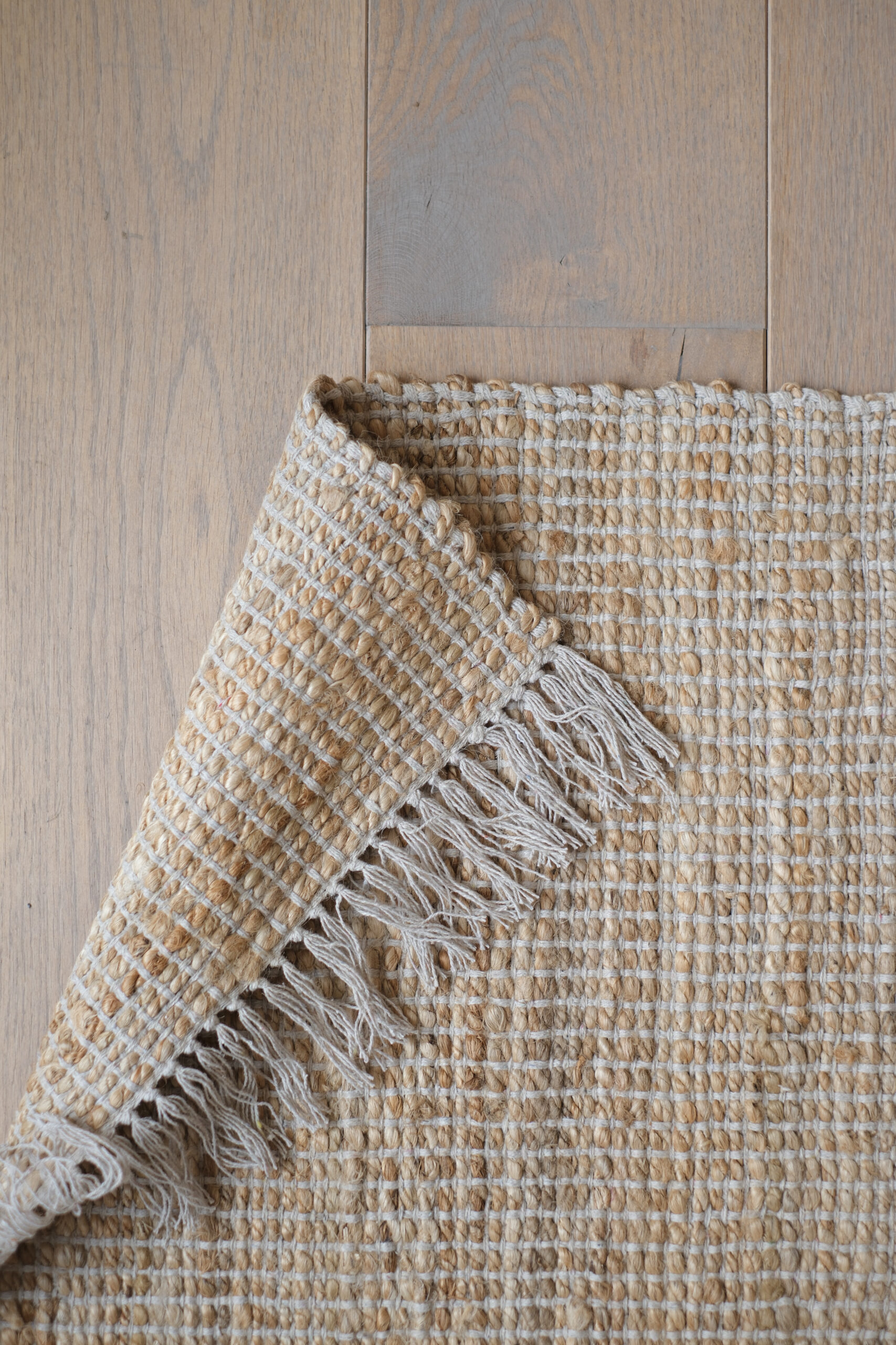 Tapis de couloir en jute et coton – Image 1