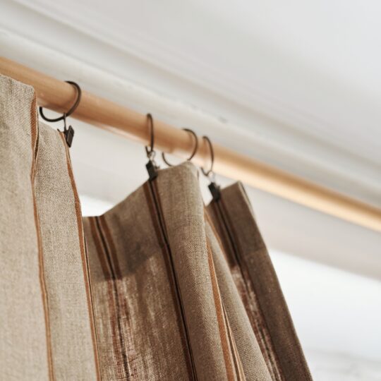 Rideau en lin rayures corde – Image 6