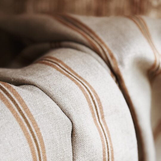 Rideau en lin rayures corde – Image 1