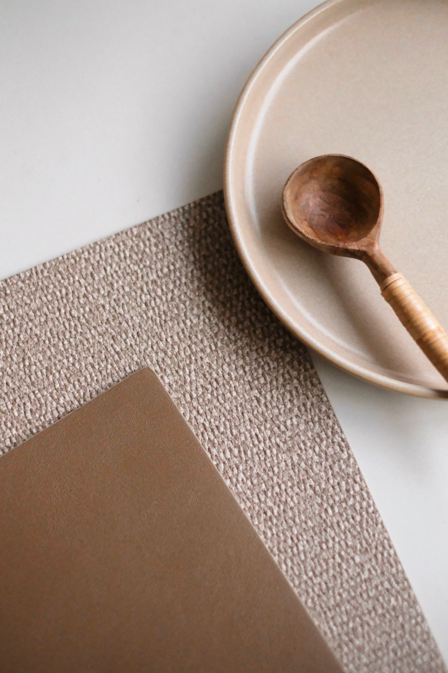 Set de table beige réversible